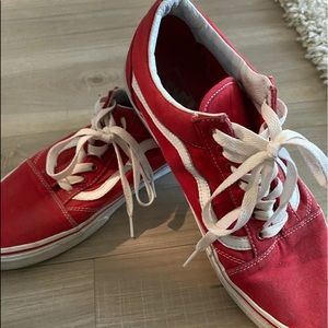 Red and White Old School Vans